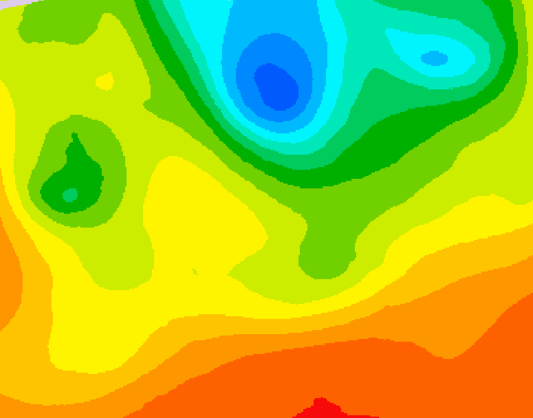 GDPS 500 millibar geopotential height 222 hour forecast chart for Canada based on 2026/06/21 1200Z data