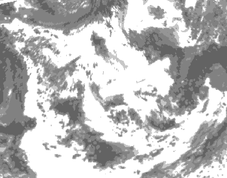 GDPS total cloud 006 hour forecast chart for Canada based on 2026/06/21 0000Z data
