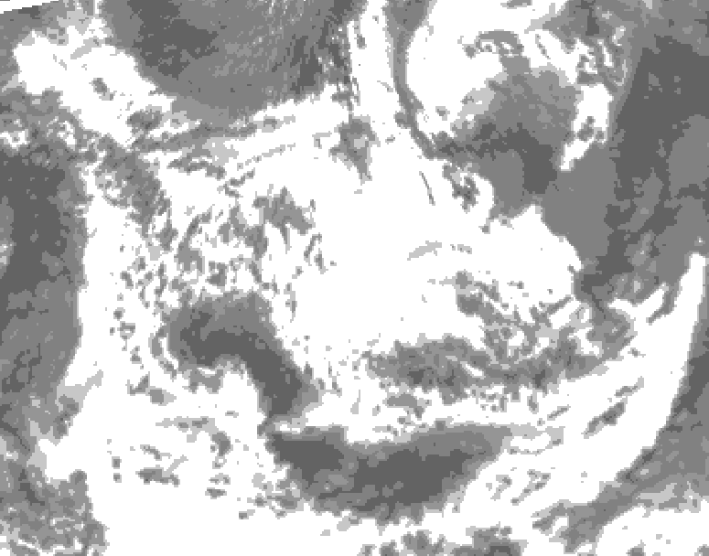 GDPS total cloud 024 hour forecast chart for Canada based on 2026/06/21 0000Z data