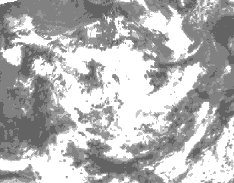 GDPS total cloud 120 hour forecast chart for Canada based on 2026/06/21 1200Z data