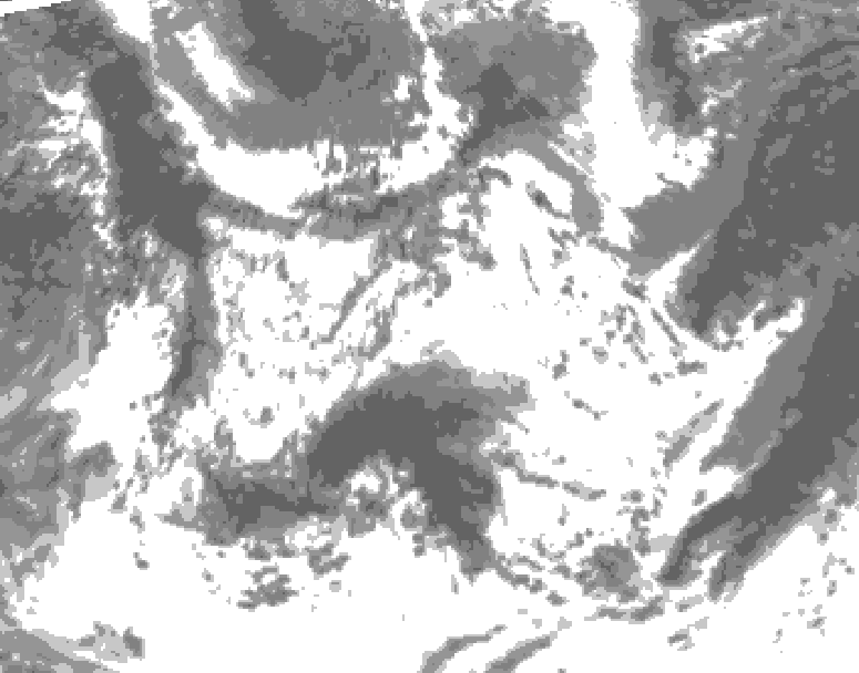 GDPS total cloud 180 hour forecast chart for Canada based on 2026/06/21 1200Z data