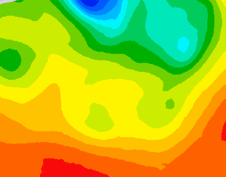 GDPS 500 millibar geopotential height 048 hour forecast chart for Canada based on 2026/06/22 0000Z data