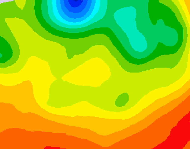 GDPS 500 millibar geopotential height 006 hour forecast chart for Canada based on 2026/06/22 1200Z data