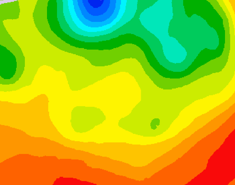 GDPS 500 millibar geopotential height 012 hour forecast chart for Canada based on 2026/06/22 1200Z data