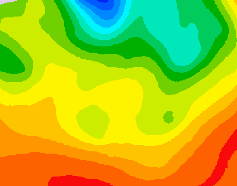 GDPS 500 millibar geopotential height 024 hour forecast chart for Canada based on 2026/06/22 1200Z data