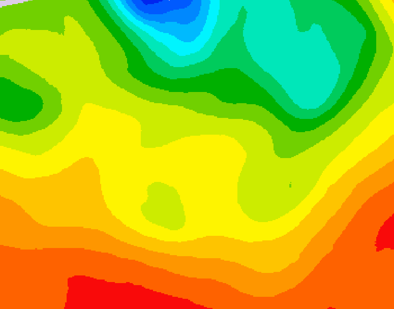 GDPS 500 millibar geopotential height 030 hour forecast chart for Canada based on 2026/06/22 1200Z data