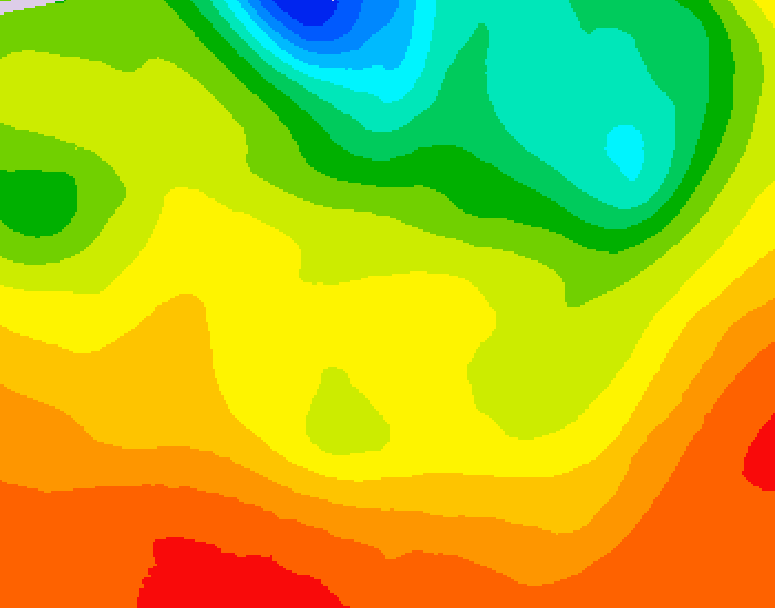 GDPS 500 millibar geopotential height 036 hour forecast chart for Canada based on 2026/06/22 1200Z data