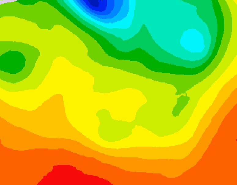 GDPS 500 millibar geopotential height 042 hour forecast chart for Canada based on 2026/06/22 1200Z data