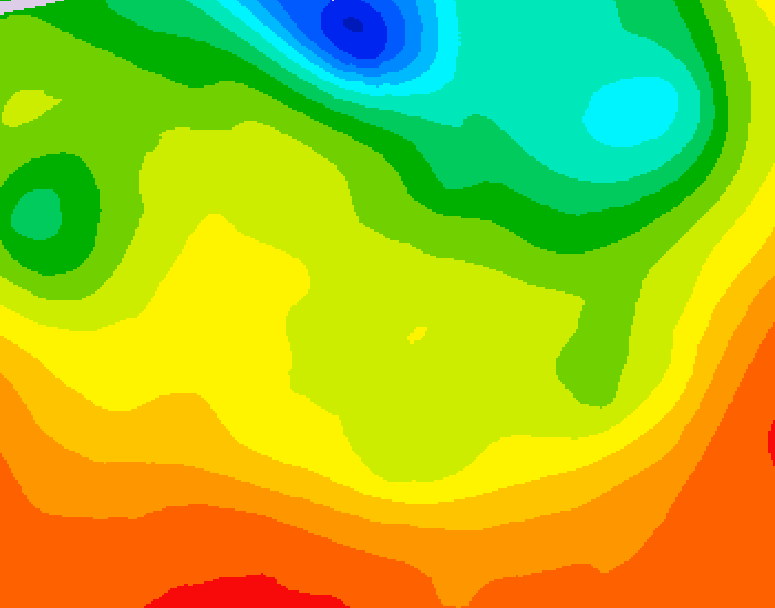 GDPS 500 millibar geopotential height 054 hour forecast chart for Canada based on 2026/06/22 1200Z data