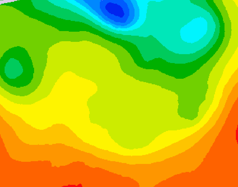 GDPS 500 millibar geopotential height 060 hour forecast chart for Canada based on 2026/06/22 1200Z data