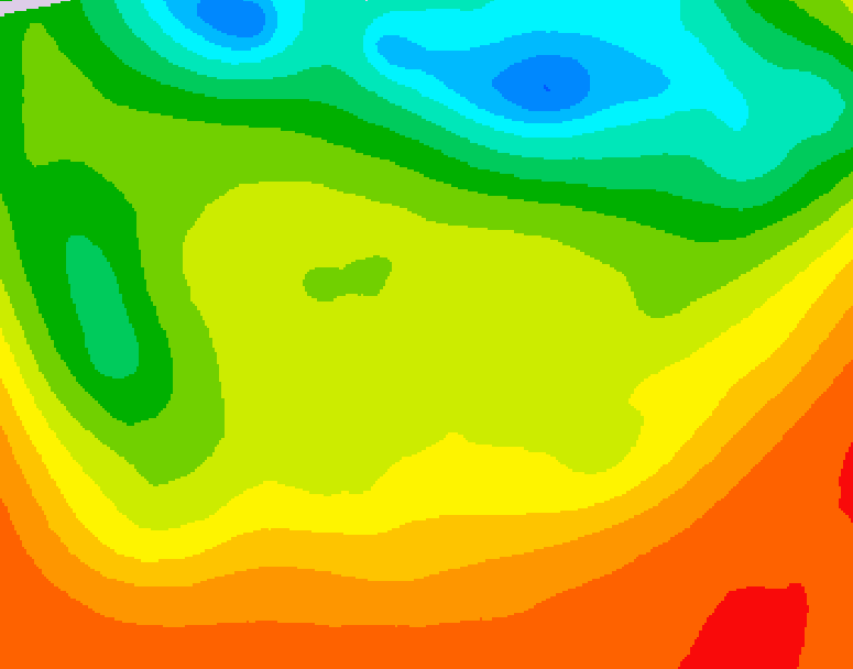 GDPS 500 millibar geopotential height 102 hour forecast chart for Canada based on 2026/06/22 1200Z data