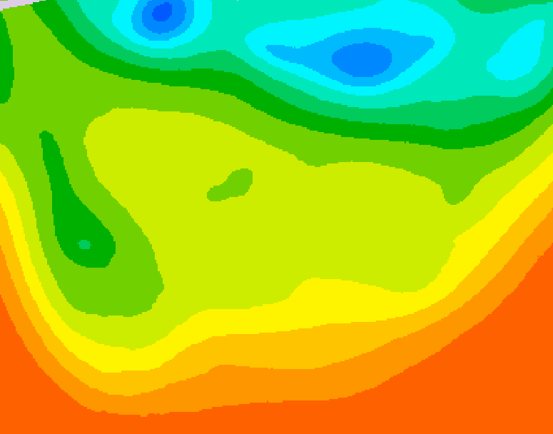 GDPS 500 millibar geopotential height 114 hour forecast chart for Canada based on 2026/06/22 1200Z data