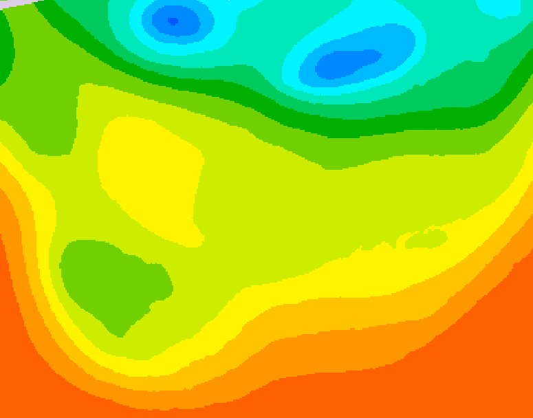 GDPS 500 millibar geopotential height 132 hour forecast chart for Canada based on 2026/06/22 1200Z data