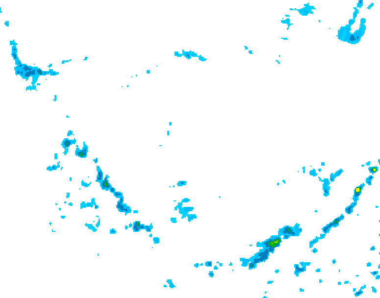GDPS precipitation 120 hour forecast chart for Canada based on 2026/06/22 1200Z data