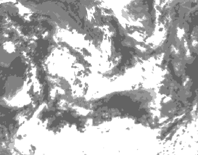 GDPS total cloud 180 hour forecast chart for Canada based on 2026/06/22 0000Z data