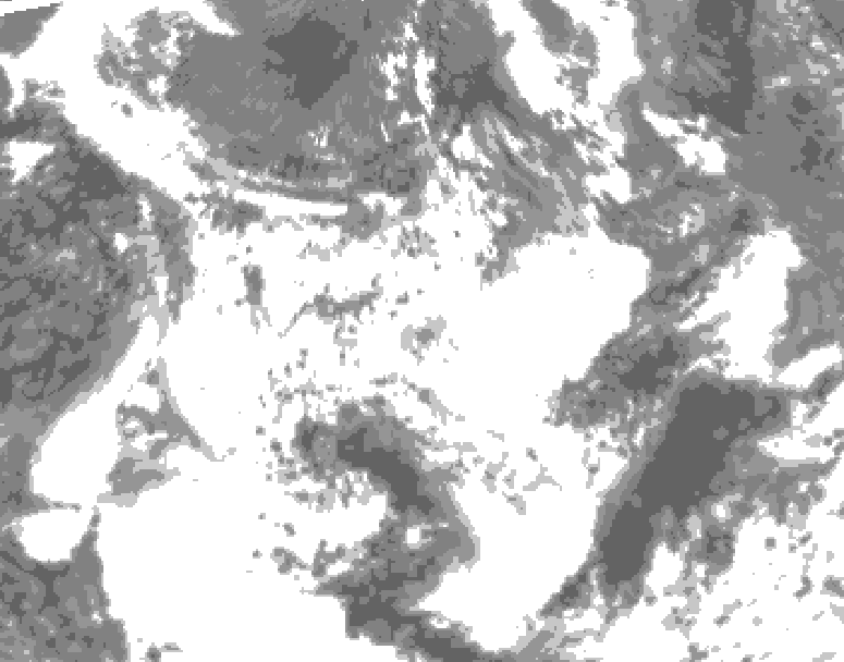 GDPS total cloud 030 hour forecast chart for Canada based on 2026/06/22 1200Z data