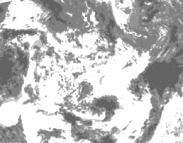 GDPS total cloud 054 hour forecast chart for Canada based on 2026/06/22 1200Z data