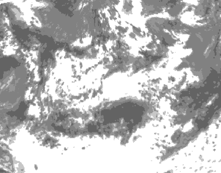 GDPS total cloud 156 hour forecast chart for Canada based on 2026/06/22 1200Z data