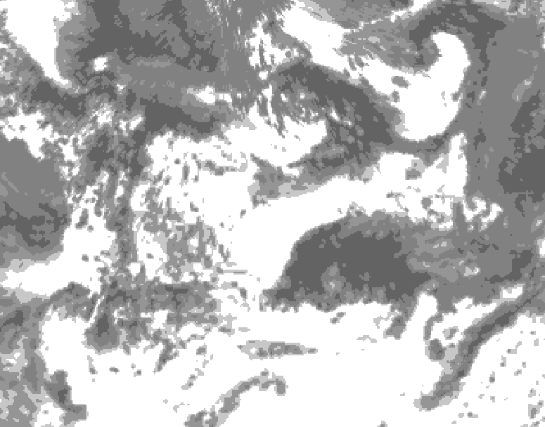 GDPS total cloud 180 hour forecast chart for Canada based on 2026/06/22 1200Z data