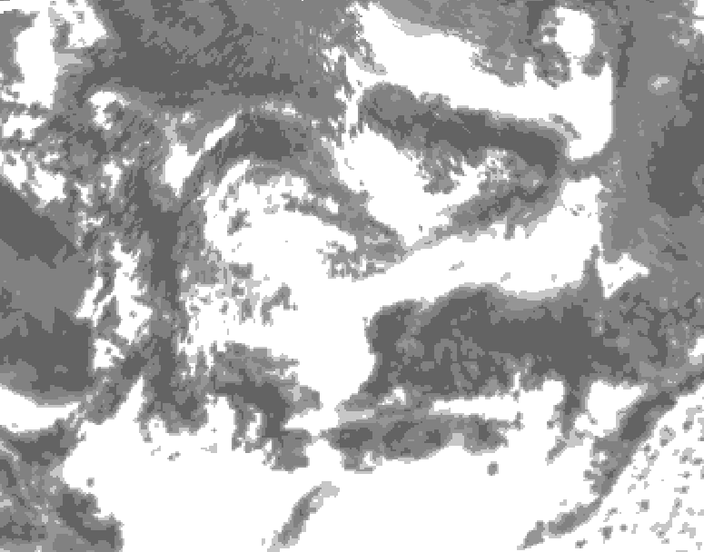 GDPS total cloud 192 hour forecast chart for Canada based on 2026/06/22 1200Z data