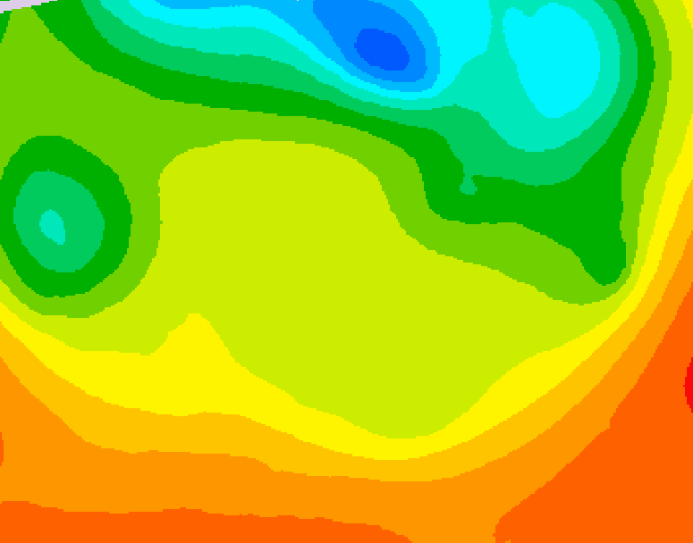 GDPS 500 millibar geopotential height 060 hour forecast chart for Canada based on 2026/06/23 0000Z data