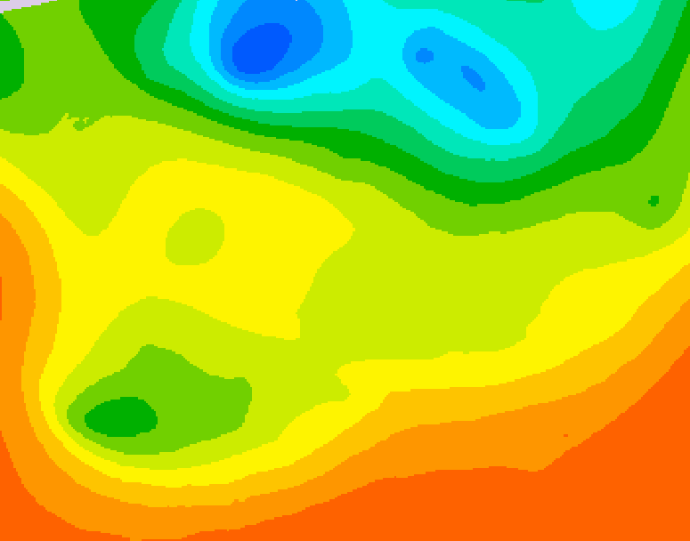 GDPS 500 millibar geopotential height 132 hour forecast chart for Canada based on 2026/06/23 0000Z data