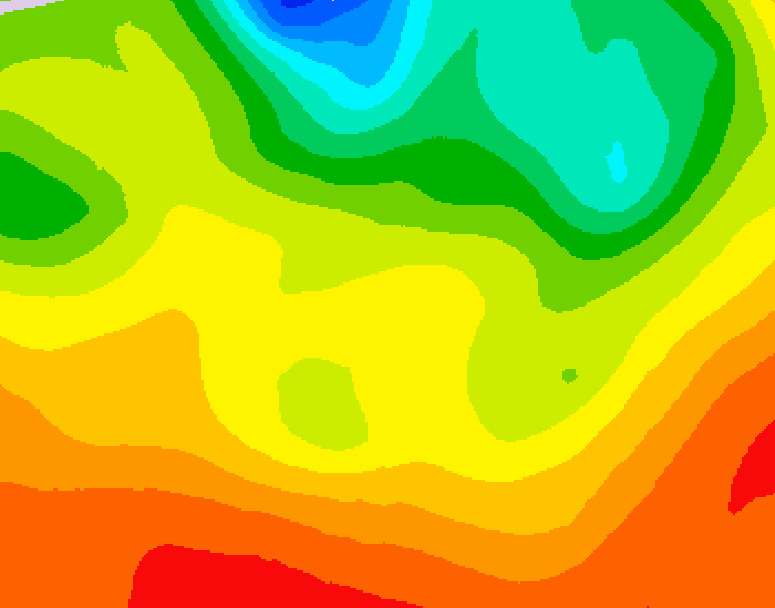 GDPS 500 millibar geopotential height 006 hour forecast chart for Canada based on 2026/06/23 1200Z data