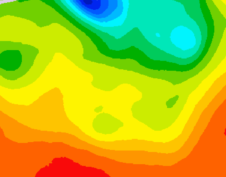 GDPS 500 millibar geopotential height 018 hour forecast chart for Canada based on 2026/06/23 1200Z data