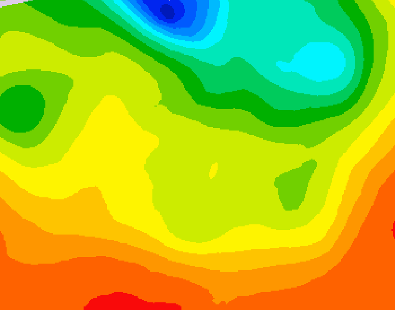GDPS 500 millibar geopotential height 024 hour forecast chart for Canada based on 2026/06/23 1200Z data