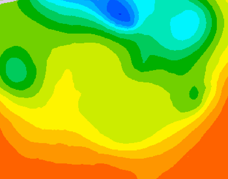 GDPS 500 millibar geopotential height 042 hour forecast chart for Canada based on 2026/06/23 1200Z data