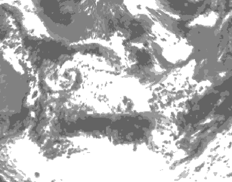GDPS total cloud 144 hour forecast chart for Canada based on 2026/06/23 0000Z data