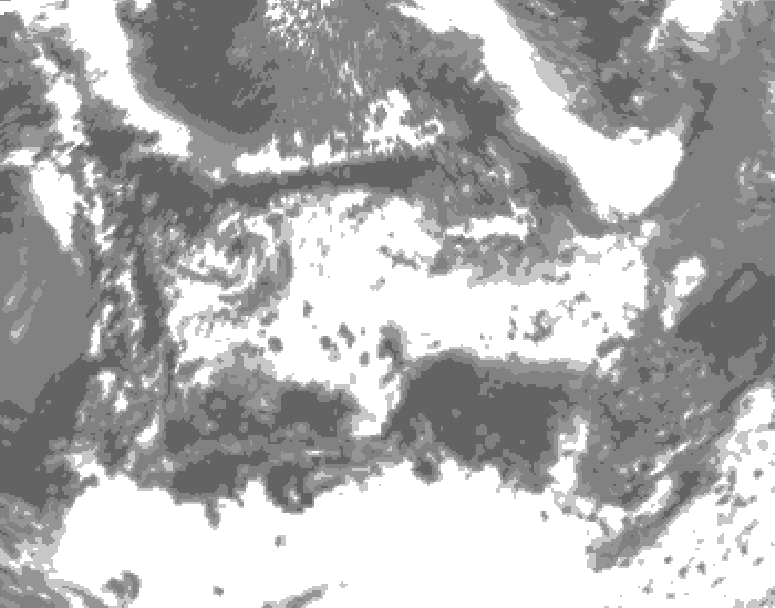 GDPS total cloud 156 hour forecast chart for Canada based on 2026/06/23 0000Z data