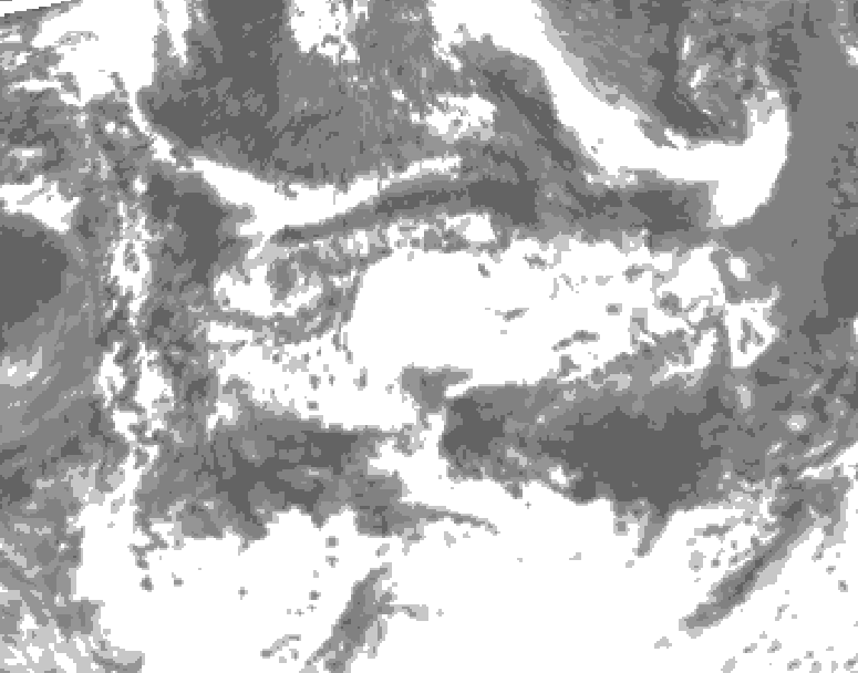 GDPS total cloud 168 hour forecast chart for Canada based on 2026/06/23 0000Z data