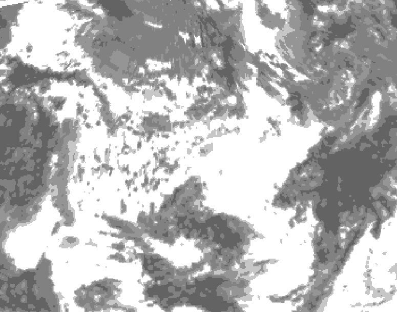 GDPS total cloud 024 hour forecast chart for Canada based on 2026/06/23 1200Z data