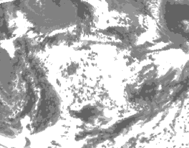 GDPS total cloud 078 hour forecast chart for Canada based on 2026/06/23 1200Z data