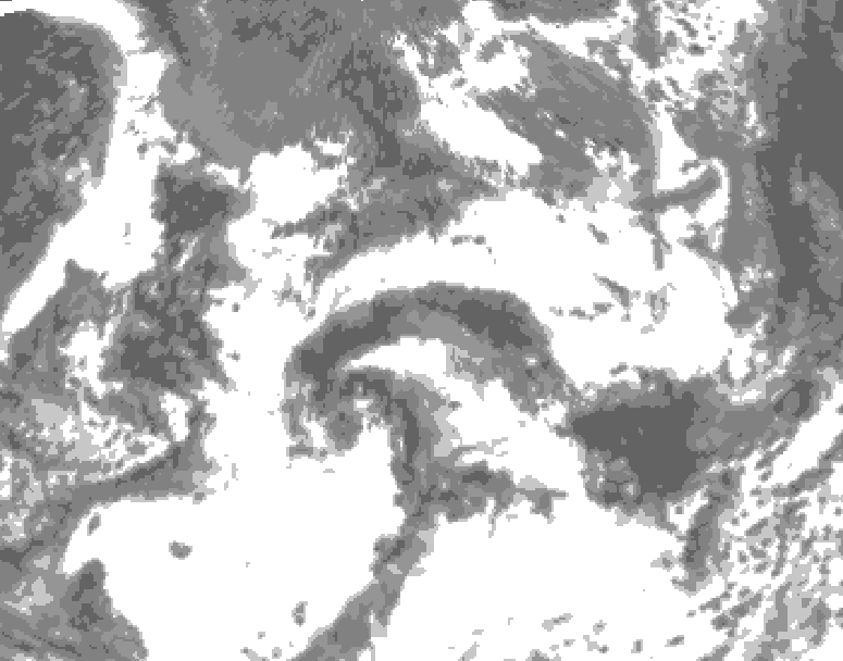 GDPS total cloud 222 hour forecast chart for Canada based on 2026/06/23 1200Z data