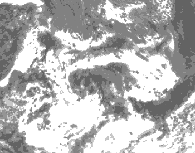 GDPS total cloud 234 hour forecast chart for Canada based on 2026/06/23 1200Z data