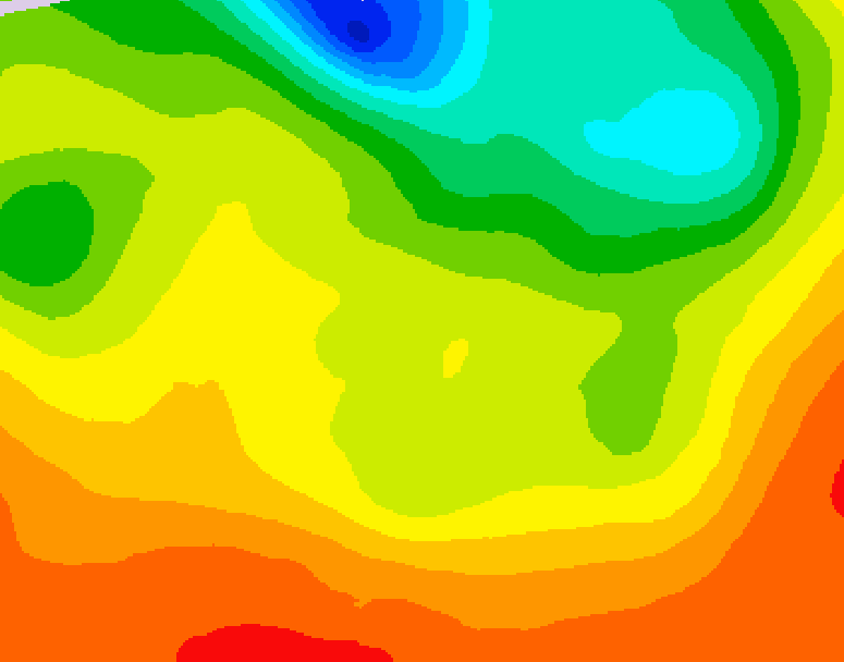 GDPS 500 millibar geopotential height 012 hour forecast chart for Canada based on 2026/06/24 0000Z data