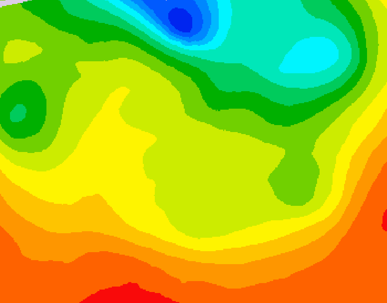 GDPS 500 millibar geopotential height 006 hour forecast chart for Canada based on 2026/06/24 1200Z data