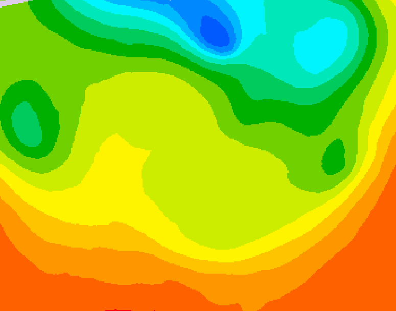 GDPS 500 millibar geopotential height 018 hour forecast chart for Canada based on 2026/06/24 1200Z data