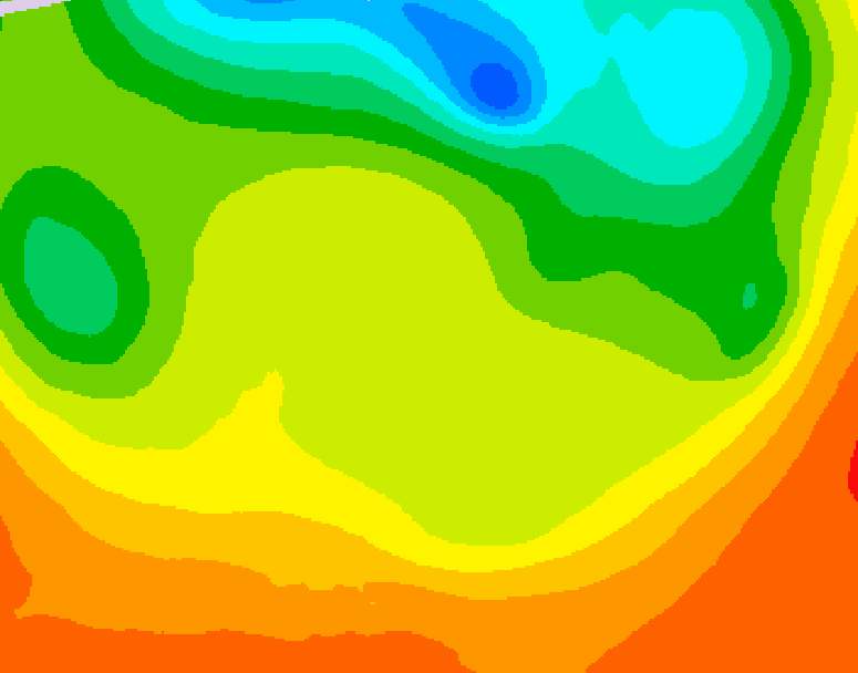 GDPS 500 millibar geopotential height 024 hour forecast chart for Canada based on 2026/06/24 1200Z data
