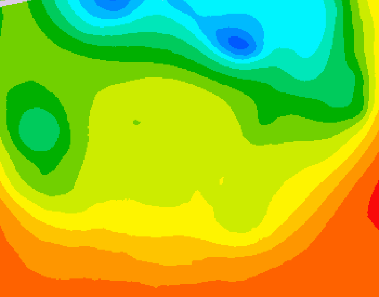 GDPS 500 millibar geopotential height 036 hour forecast chart for Canada based on 2026/06/24 1200Z data