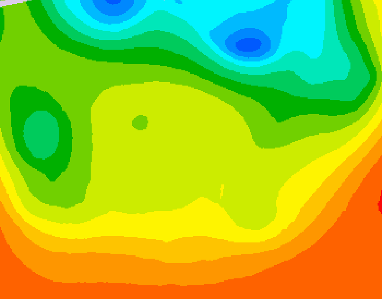 GDPS 500 millibar geopotential height 042 hour forecast chart for Canada based on 2026/06/24 1200Z data