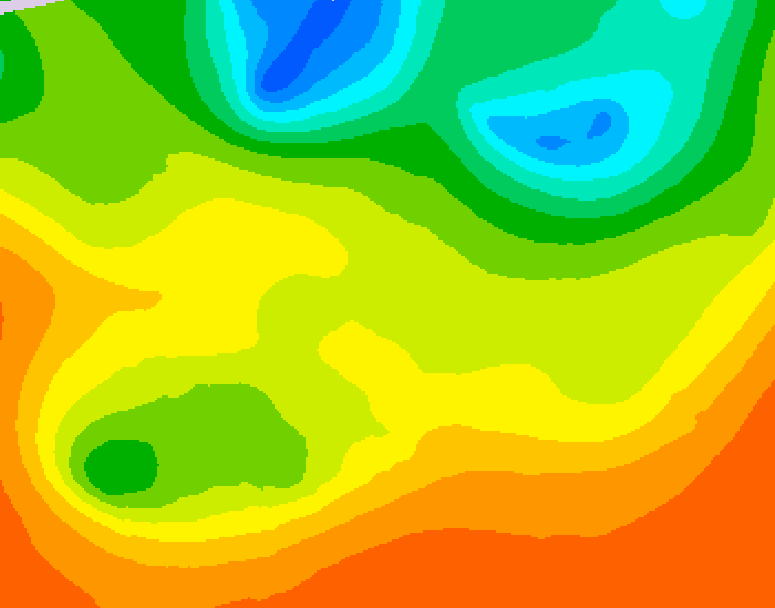 GDPS 500 millibar geopotential height 096 hour forecast chart for Canada based on 2026/06/24 1200Z data