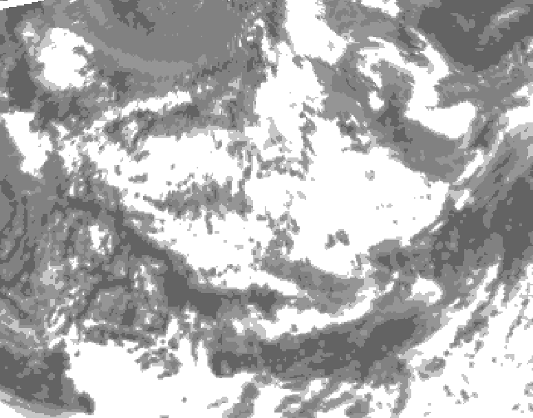 GDPS total cloud 084 hour forecast chart for Canada based on 2026/06/24 0000Z data