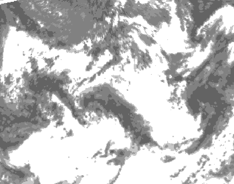 GDPS total cloud 174 hour forecast chart for Canada based on 2026/06/24 1200Z data