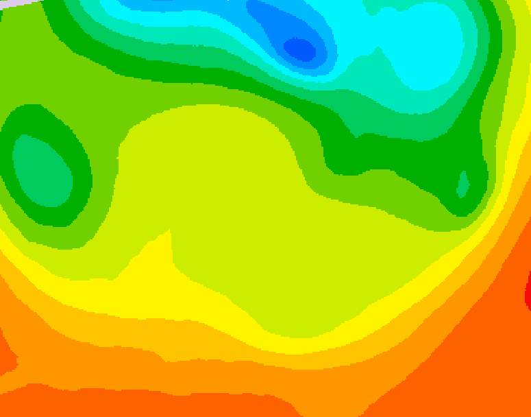 GDPS 500 millibar geopotential height 012 hour forecast chart for Canada based on 2026/06/25 0000Z data