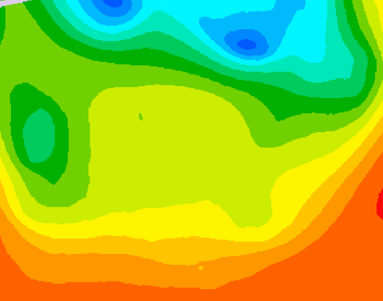 GDPS 500 millibar geopotential height 018 hour forecast chart for Canada based on 2026/06/25 1200Z data
