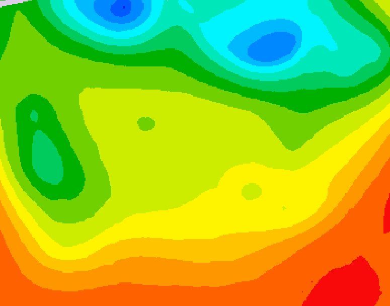 GDPS 500 millibar geopotential height 030 hour forecast chart for Canada based on 2026/06/25 1200Z data