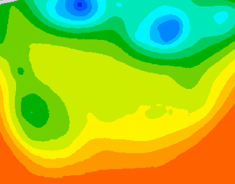 GDPS 500 millibar geopotential height 042 hour forecast chart for Canada based on 2026/06/25 1200Z data